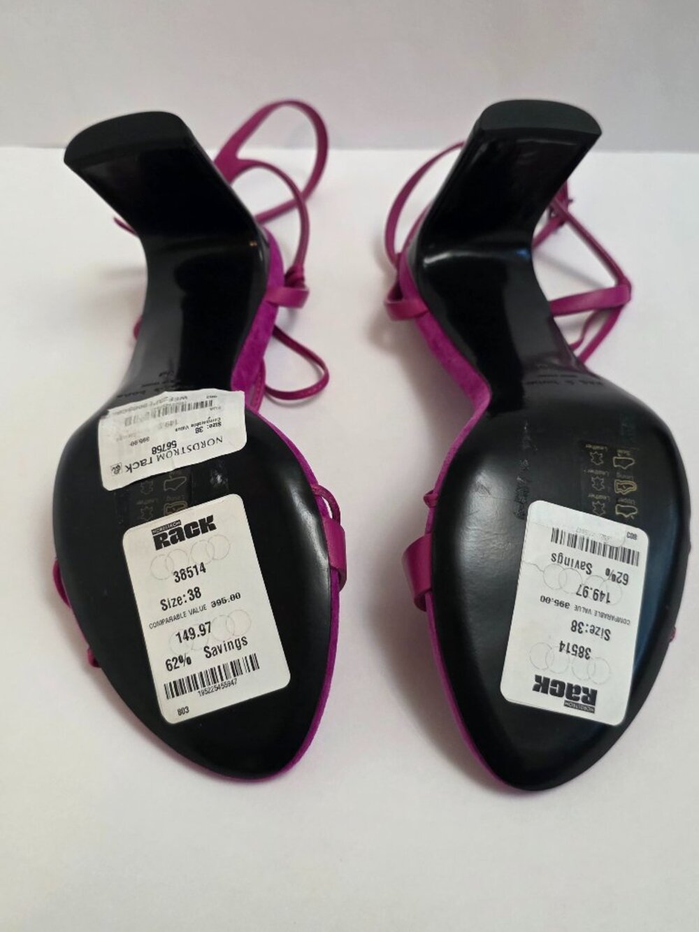 Rag & Bone Vossen Strappy High Heel Sandals in Fuchsia - Picture 15 of 16